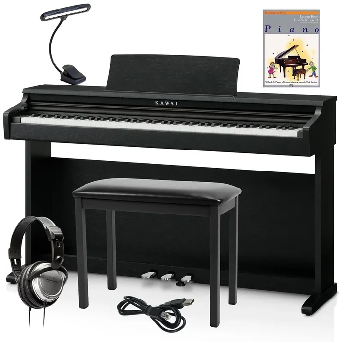 Kawai KDP120 Digital Piano – Black COMPLETE HOME BUNDLE