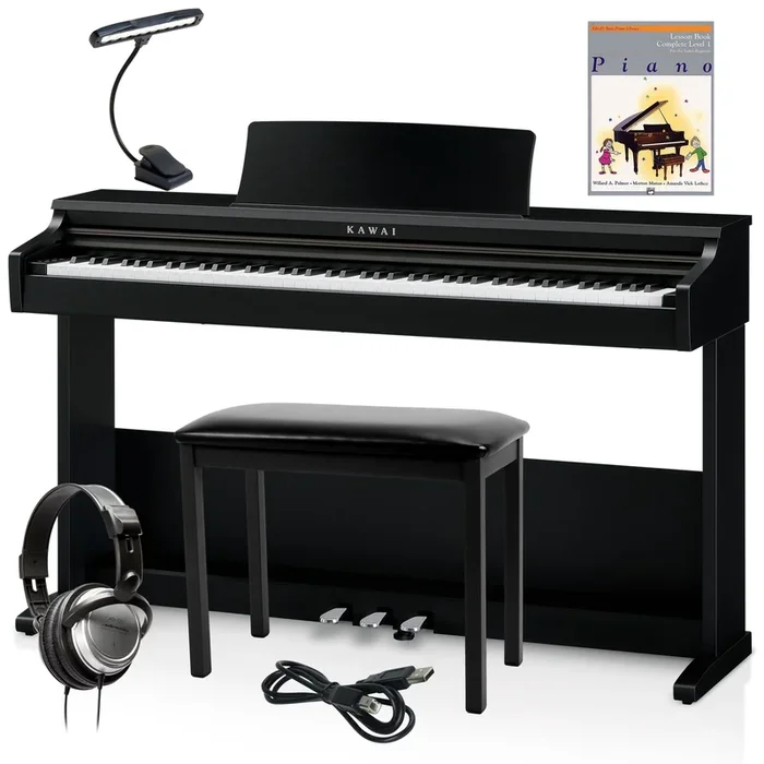 Kawai KDP75 Digital Piano – Black COMPLETE HOME BUNDLE