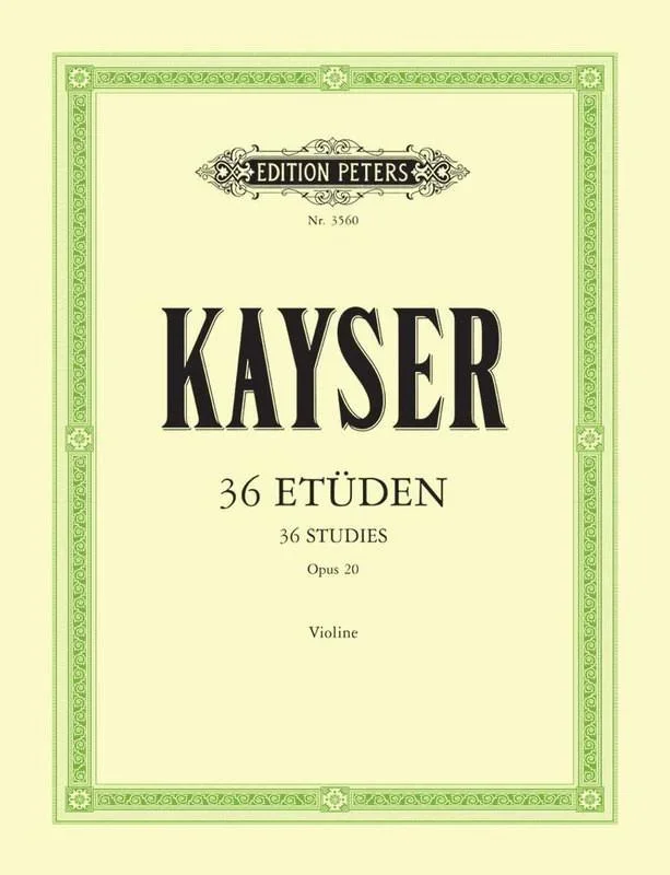 Kayser, 36 Studies Op. 20 for Violin (Peters)