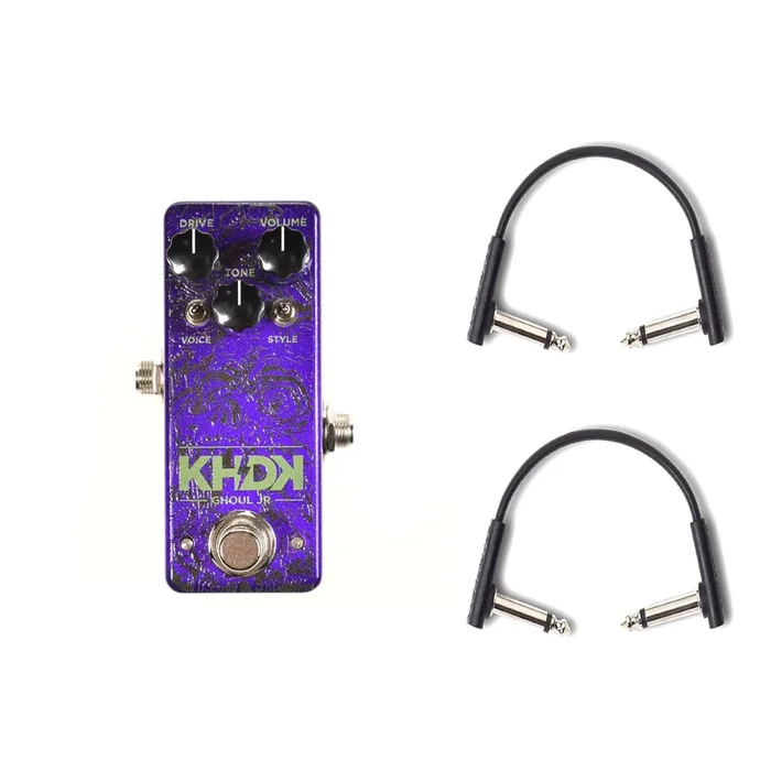 KHDK Kirk Hammett Signature Ghoul Screamer Jr. Overdrive w/RockBoard Flat Patch Cables Bundle