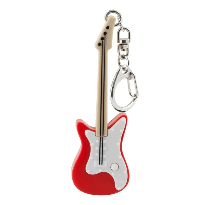 Kikkerland guitar LED keychain