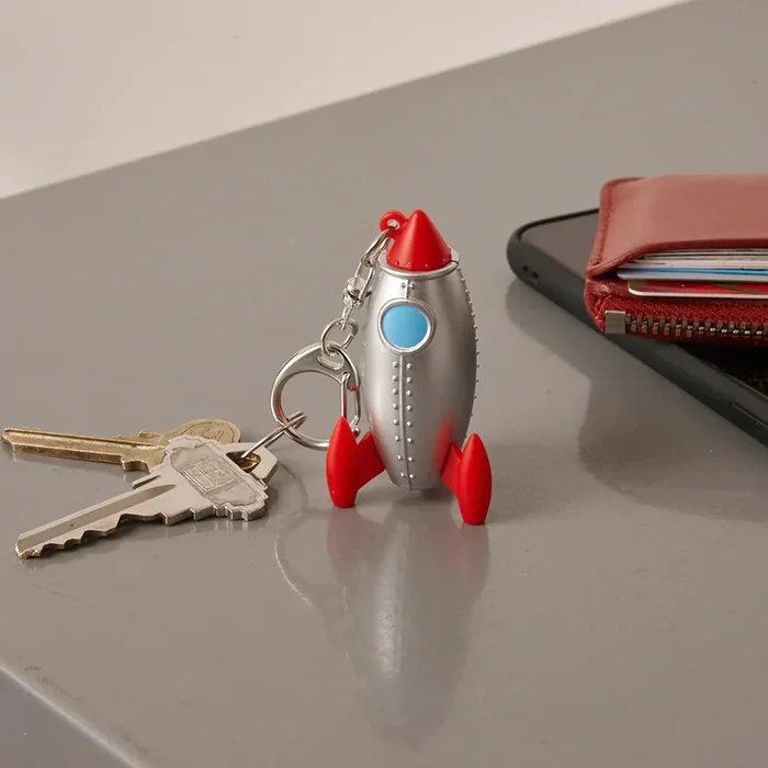 Kikkerland rocket LED keychain