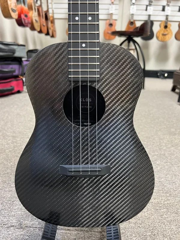 Klos Full Carbon Fiber Tenor Electric Ukulele w/Case – Travel Uke