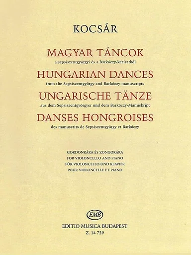 Kocsar, Miklos: Hungarian Dances (Cello & Piano)