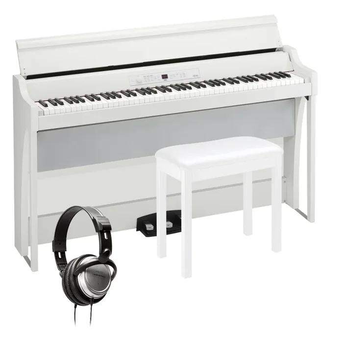 Korg G1B Air Digital Piano – White COMPLETE HOME BUNDLE