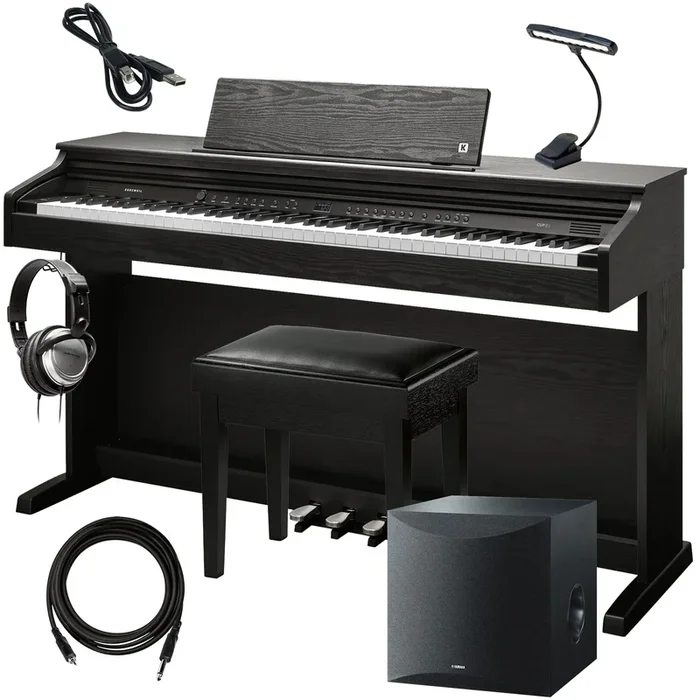 Kurzweil CUP E1 Digital Piano – Dark Rosewood COMPLETE HOME BUNDLE PLUS
