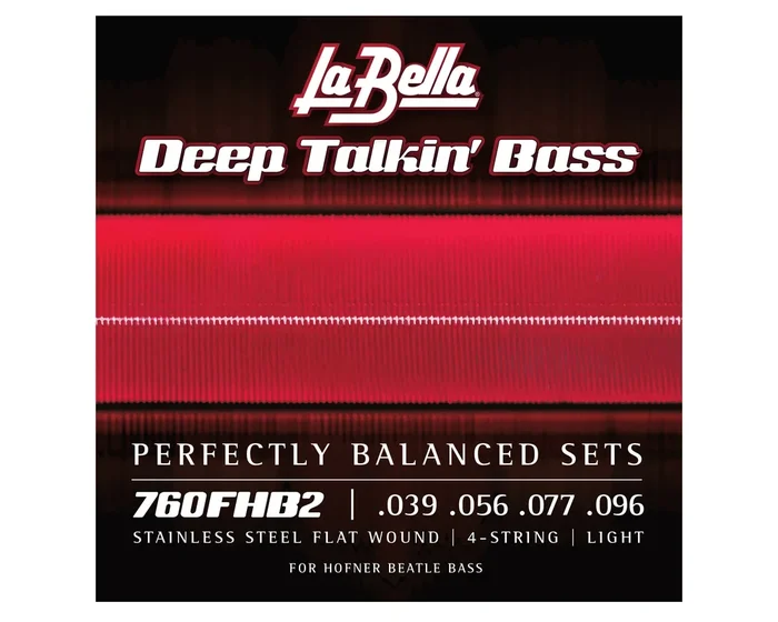 La Bella 760FHB2 Hofner Beatle Bass Stainless Steel Flat-Wound Strings