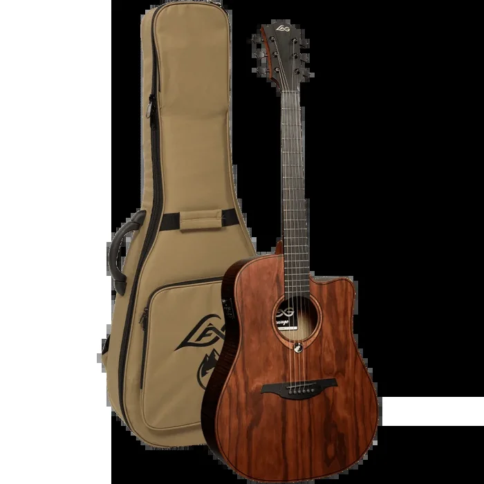 Lâg Sauvage DCE Dreadnought Cutaway Acoustic-Electric Guitar, Satin with Gigbag