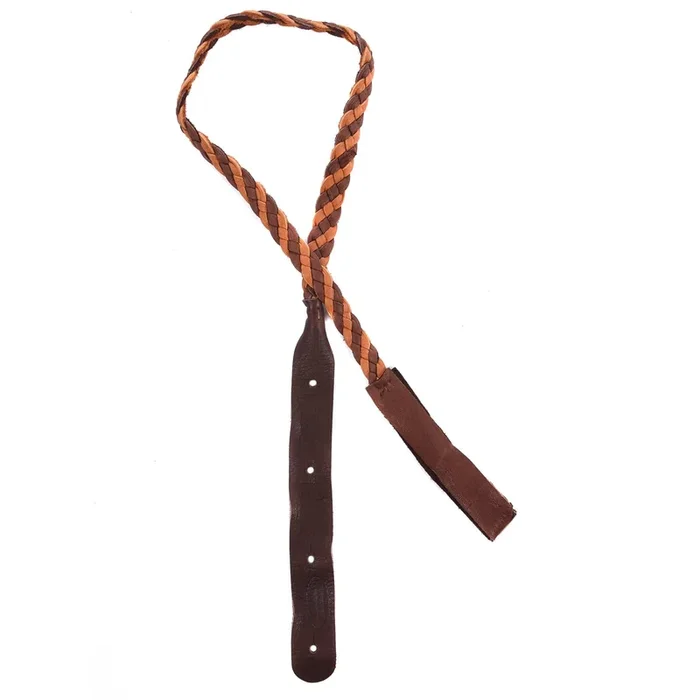 Lakota Leathers Mandolin Flat Braid Strap 43″ Chocolate & Tobacco