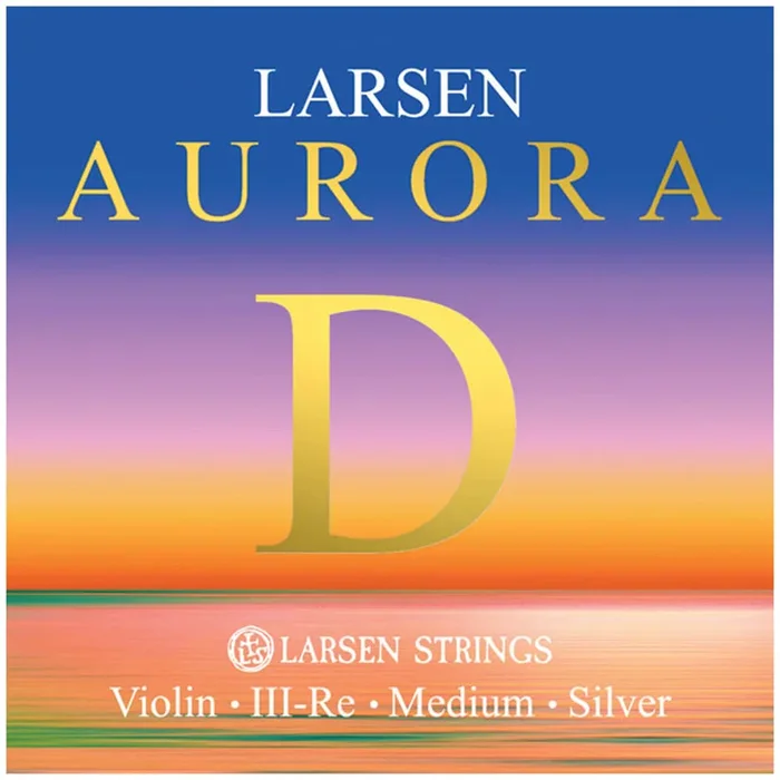 Larsen Aurora, Violin D String, (Synthetic/Silver), 4/4, Medium