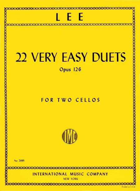 Lee, 22 Very Easy Duets Op. 126 for 2 Cellos (IMC)