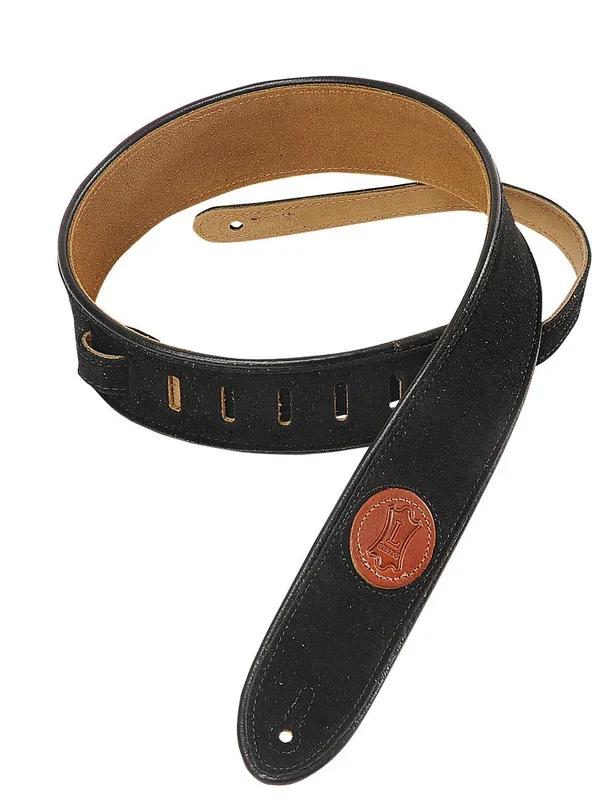 Levy’s Leathers 2-1/2″ Signature Series Black Suede Guitar Strap MSS3-BLK