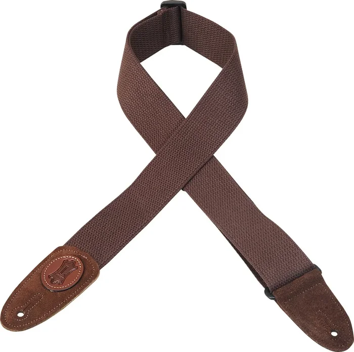 Levy’s Leathers 2″ Signature Series Brown Cotton Guitar Strap MSSC8-BRN