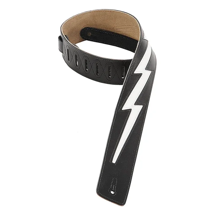 Levy’s Leathers DM2-BLK 2.5″ Leather with Leather Bolt, Black