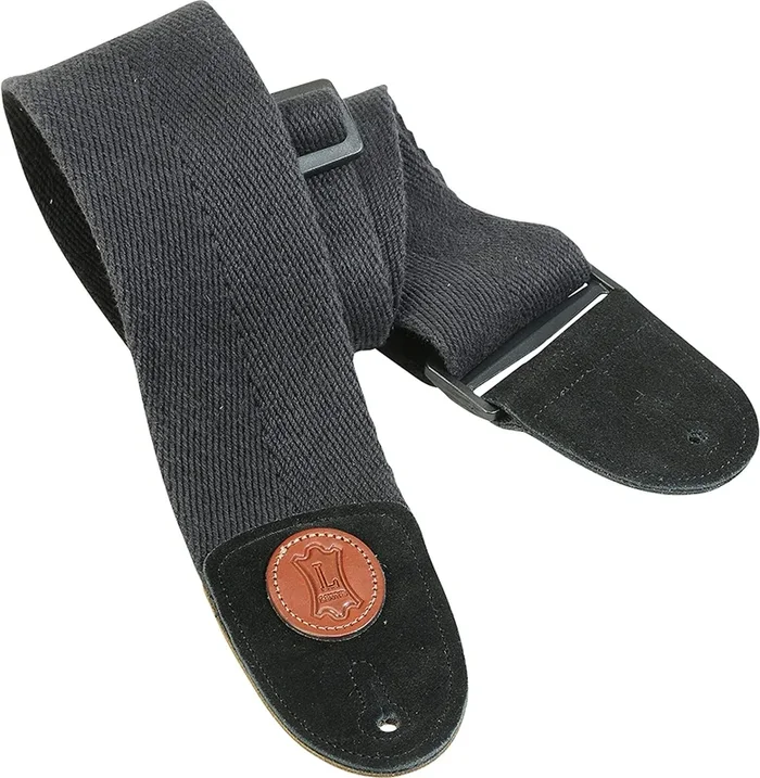 Levy’s Leathers MSSC4-BLK Cotton Bass Guitar Strap, Black