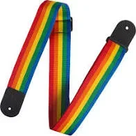 Levy’s M8POLY-RNB Polyester Guitar Strap – Rainbow