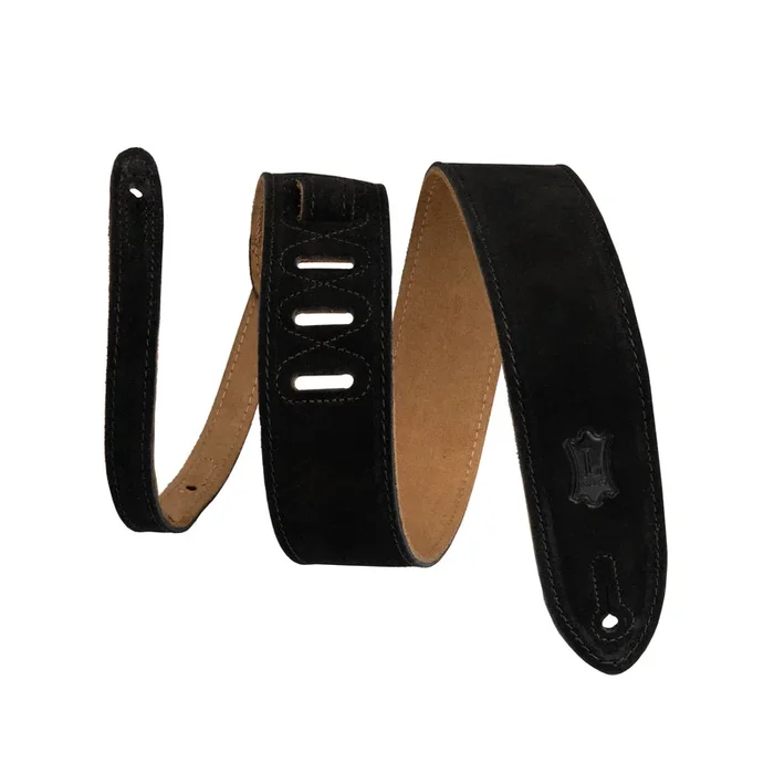Levys Simply Suede Series 2″ Black Guitar Strap