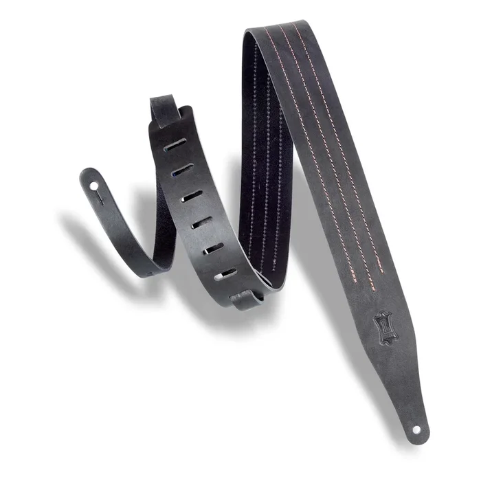 Levys Triple Stitch – Contrast Guitar Strap – MV217TS-BLK-BRN