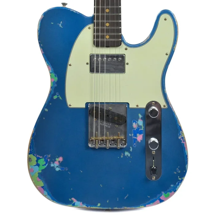 Limited 60’s HS Telecaster Heavy Relic Aged Lake Placid Blue Over Blue Flower | Fender Custom Shop Electric Guitars