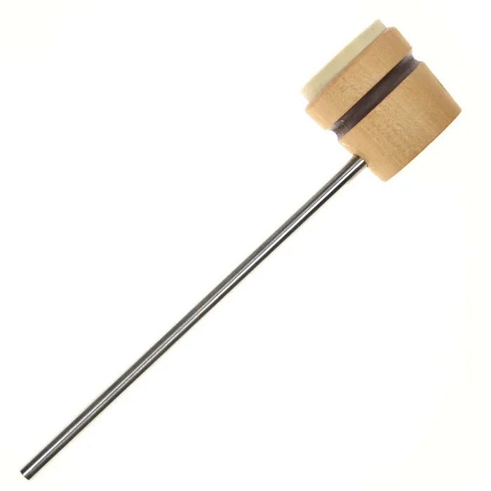 Low Boy Lightweight Felt Bass Drum Beater Natural w/Brown Stripe & CDE Logo