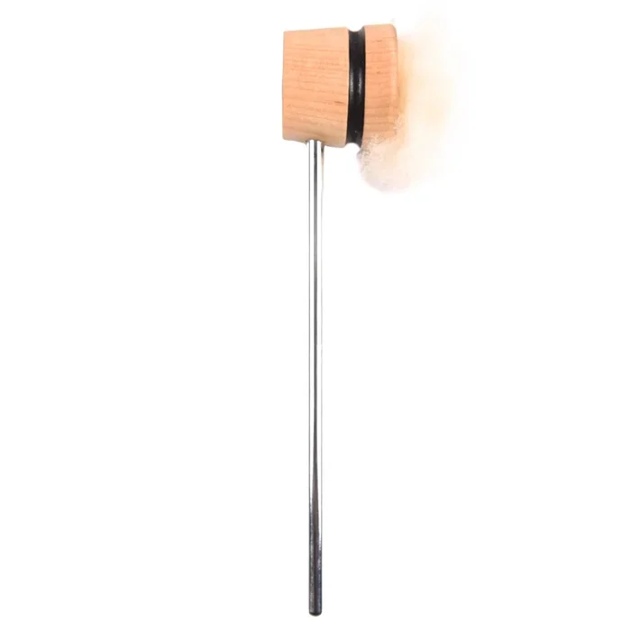 Low Boy Lightweight Puff Bass Drum Beater Natural w/Black Stripe