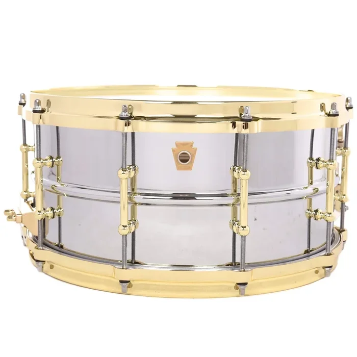 Ludwig 6.5×14 Chrome Over Brass Snare Drum w/Tube Lugs & Brass Hdw