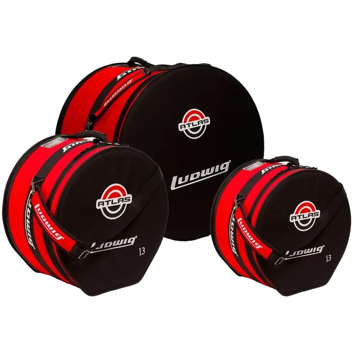 Ludwig Atlas Pro 13×9/16×16/24×16 Drum Bag/Case (3 Pack Bundle)