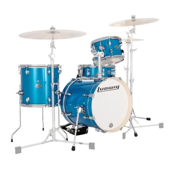 Ludwig Breakbeats 4-Piece Shell Pack – Blue Sparkle