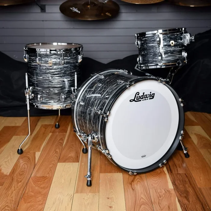 Ludwig Classic Maple 12/14/20 3pc. Drum Kit Vintage Black Oyster
