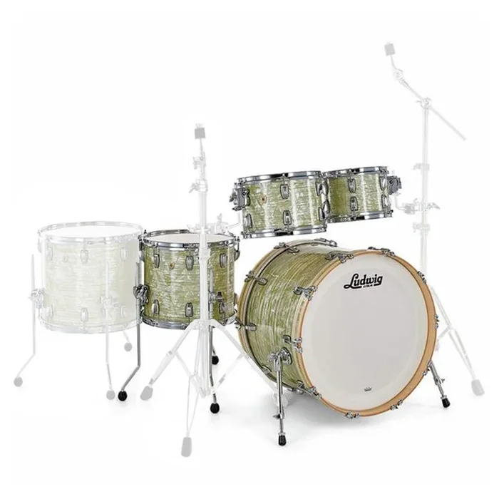 Ludwig Classic Maple 22″ MOD 4-Piece Shell Pack – Classic Olive Pearl