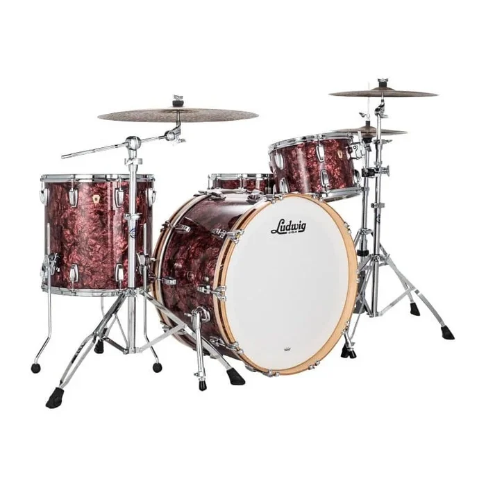 Ludwig Classic Maple 3pc Pro Beat Drum Set Burgundy Pearl