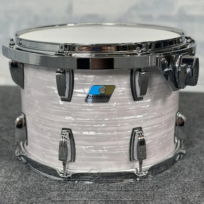 Ludwig Classic Maple “Super 70s” Tom 14×10 70s White Marine Pearl w/Vibraband – DCP Exclusive!