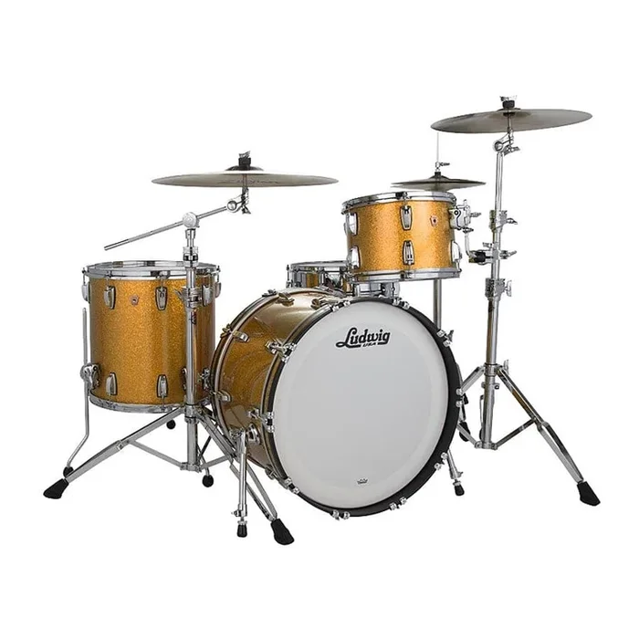 Ludwig Classic Maple Fab Drum Set Gold Sparkle