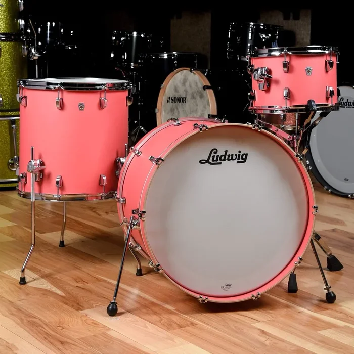 Ludwig Neusonic 12/16/22 3pc. Drum Kit Coral Red