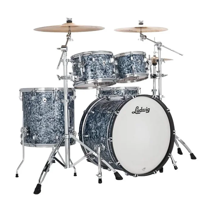 Ludwig Neusonic MOD2 4pc Drum Set Steel Blue Pearl