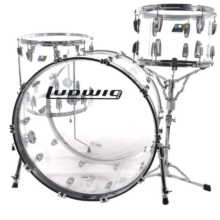 Ludwig Vistalite 13/16/24 3pc. Drum Kit Clear