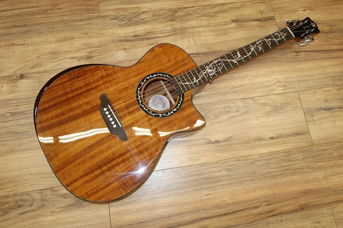 Luna Vineyard Koa Grand Auditorium Acoustic Electric Guitar