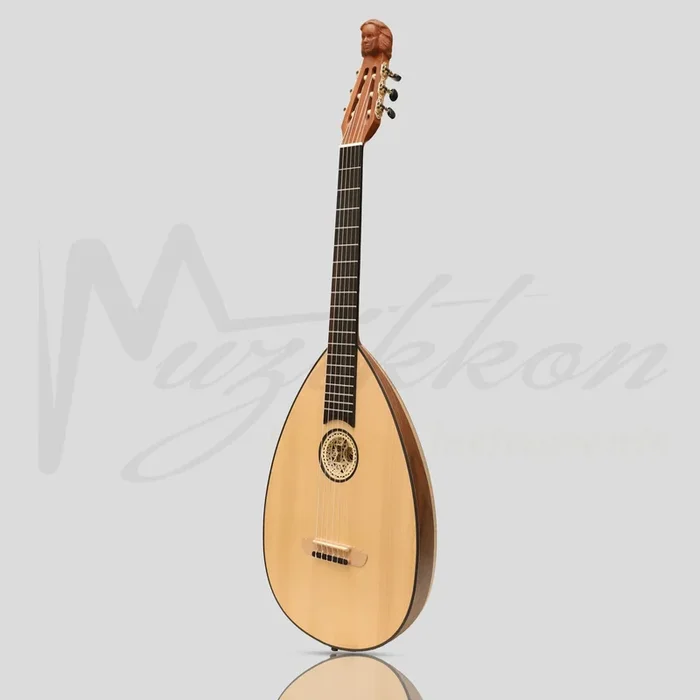 Lute Guitar, 6 String Variegated Lacewood Rosewood