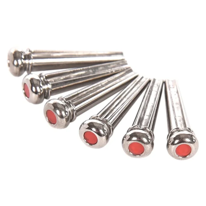 Luxe by Martin Bridge Pins Chrome w/Red Inlay
