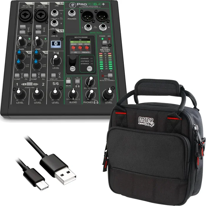 Mackie ProFX6v3+ 6 Channel Mixer CARRY BAG KIT