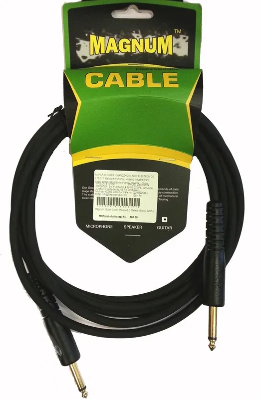 Magnum Moulded 5 Meters LG207-5 Guitar Cable Black