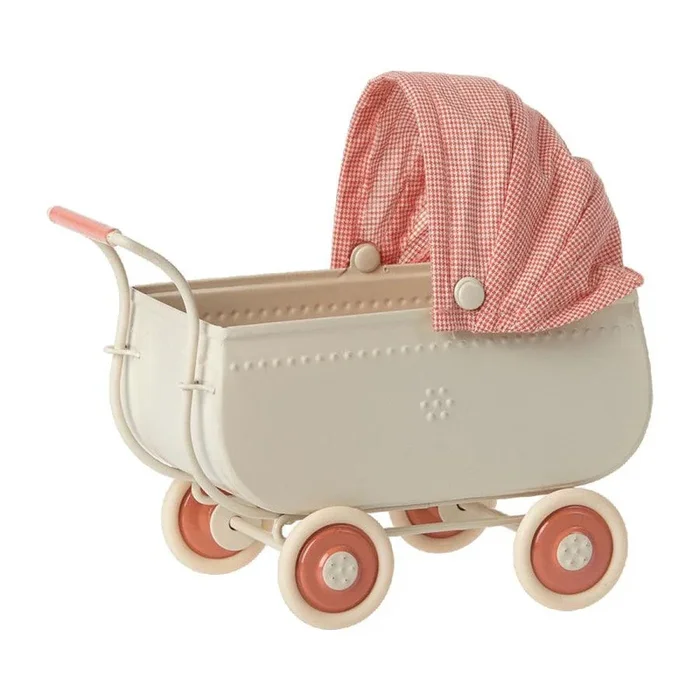 Maileg micro pram – coral