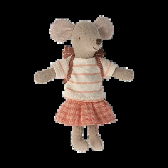 Maileg tricycle big sister mouse with bag, coral outfit 2024