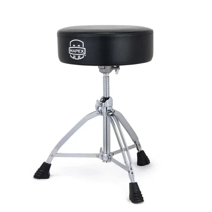 Mapex Double Braced Throne | 3-Leg | Black Leather | Round Top