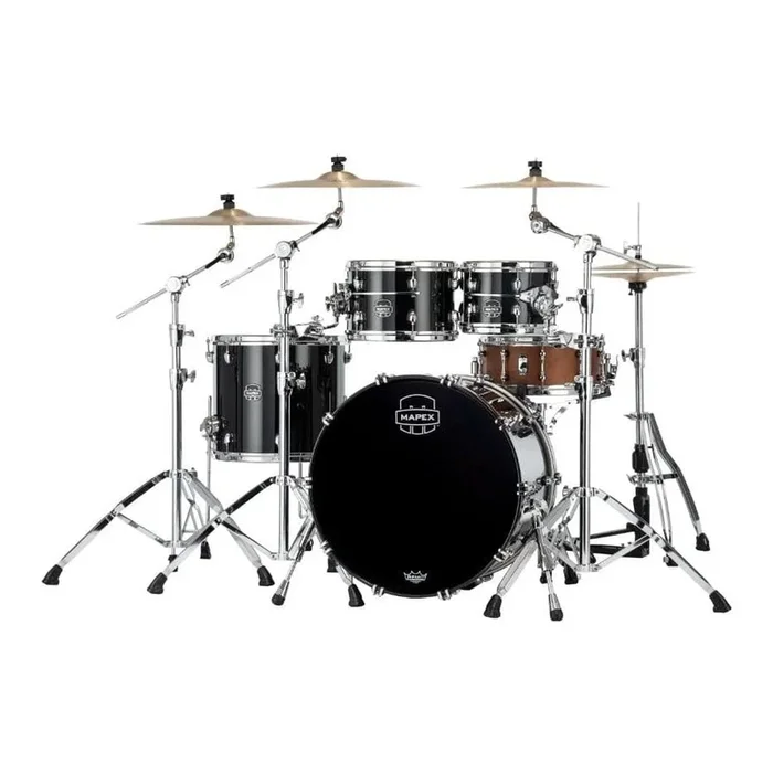 Mapex Saturn Evolution Classic 4 Pc Maple Drum Set w/o Snare 22/10/12/16 Piano Black
