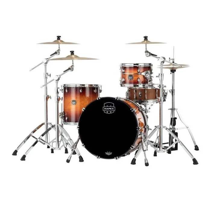 Mapex Saturn Evolution Hybrid Organic Rock 3 Pc Drum Set w/o Snare 22/12/16 Exotic Sunburst