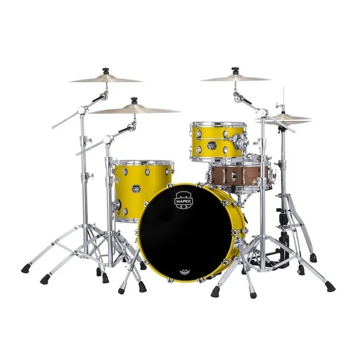 Mapex Saturn Evolution Hybrid Straight Ahead 3 Pc Drum Set w/o Snare 20/12/14 Tuscan Yellow