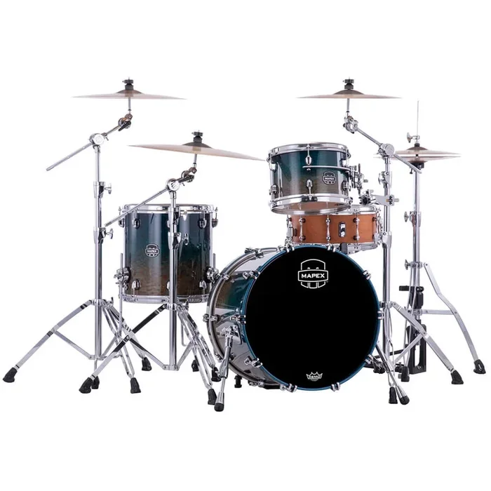Mapex Saturn Evolution Hybrid Straight Ahead 3pc Drum Set Exotic Aegean Fade