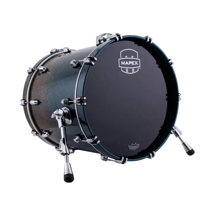 Mapex Saturn Evolution Maple Bass Drum 18×14 w/Mount Bracket Exotic Aegean Fade