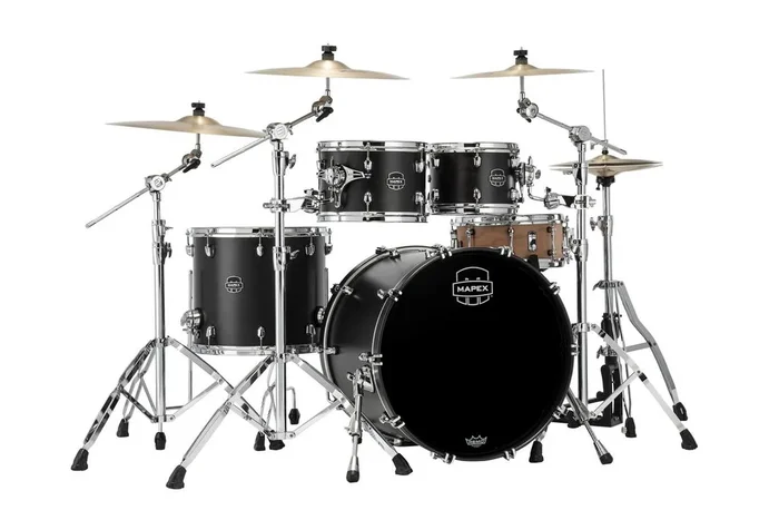 Mapex Saturn Maple Walnut Hybrid Shell Pack | Satin Black